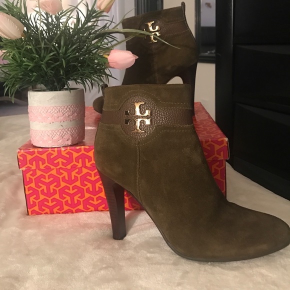 Tory butch olive mocha bootie - Picture 1 of 4